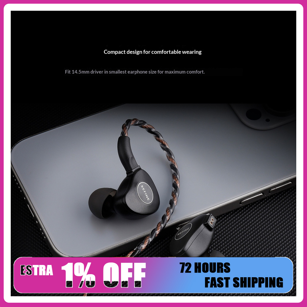 Planar Magnetic Iem Earphones - KEFINE Klanar หูฟังอินเอียร์พร้อมไดรเวอร์แม่เหล็กแบบแพลนาร์ขนาด 14.5 มม. สายเคเบิล