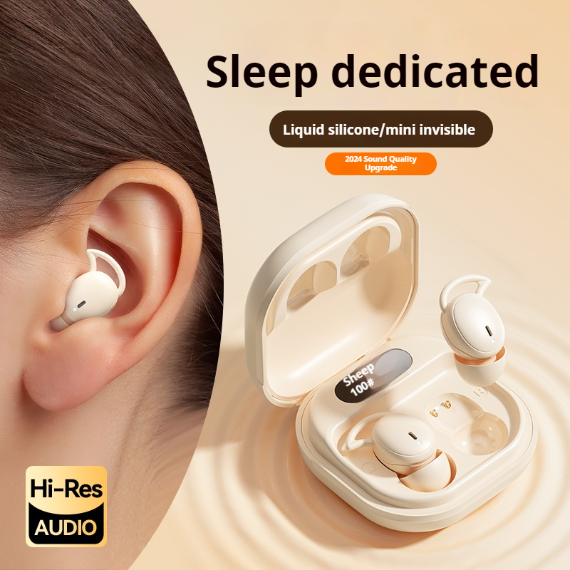 Headphones - M72 มินิหูฟังไร้สายแบบพกพาบลูทูธหูฟังชนิดใส่ในหูลดเสียงรบกวนหูฟังสำหรับนอนหลับที่มองไม่เห็นชุดหูฟังเพลงสเตอริโอไฮไฟสเตอริโอ