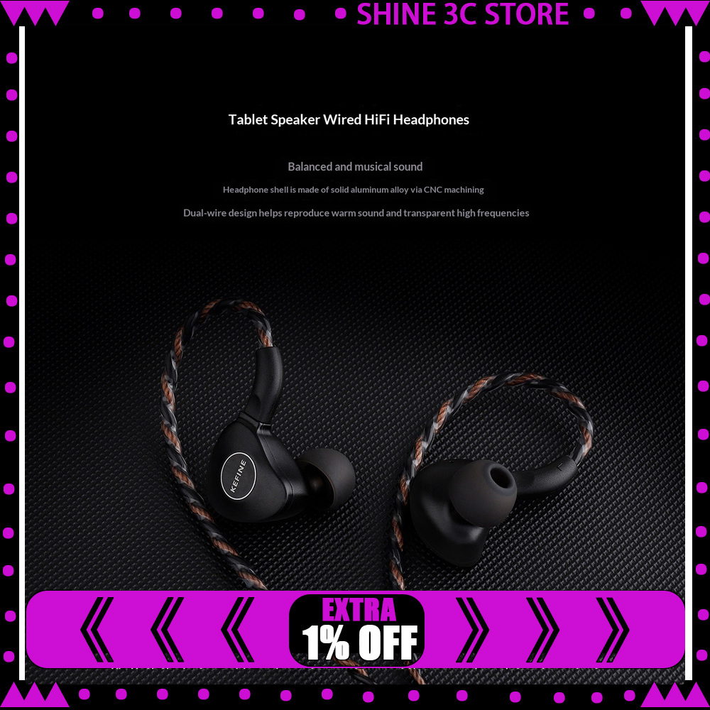 Planar Magnetic Iem Earphones - KEFINE Klanar หูฟังอินเอียร์พร้อมไดรเวอร์แม่เหล็กแบบแพลนาร์ขนาด 14.5 มม. สายเคเบิล