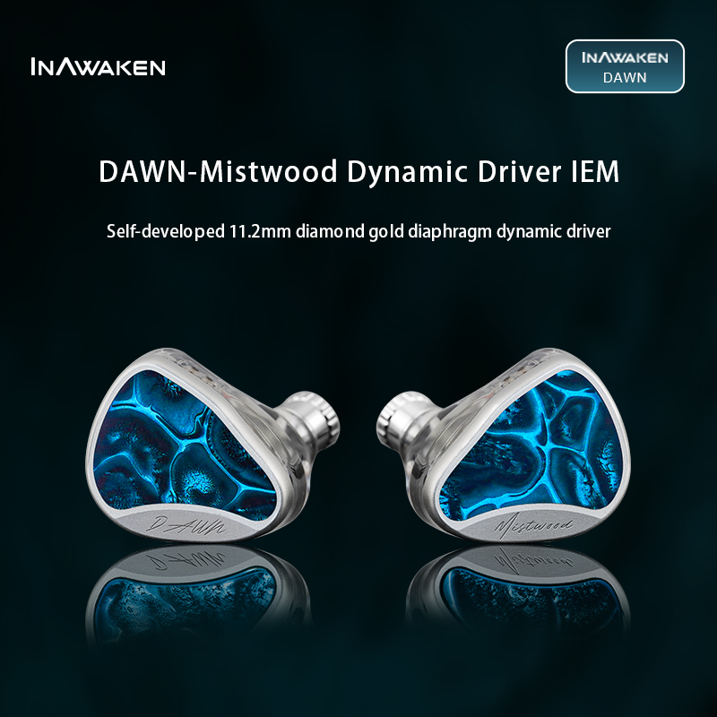 Planar Magnetic Iem Earphones - INAWAKEN Dawn Mistwood In-Ear Monitor ไดรฟ์ไดอะแฟรมขนาด