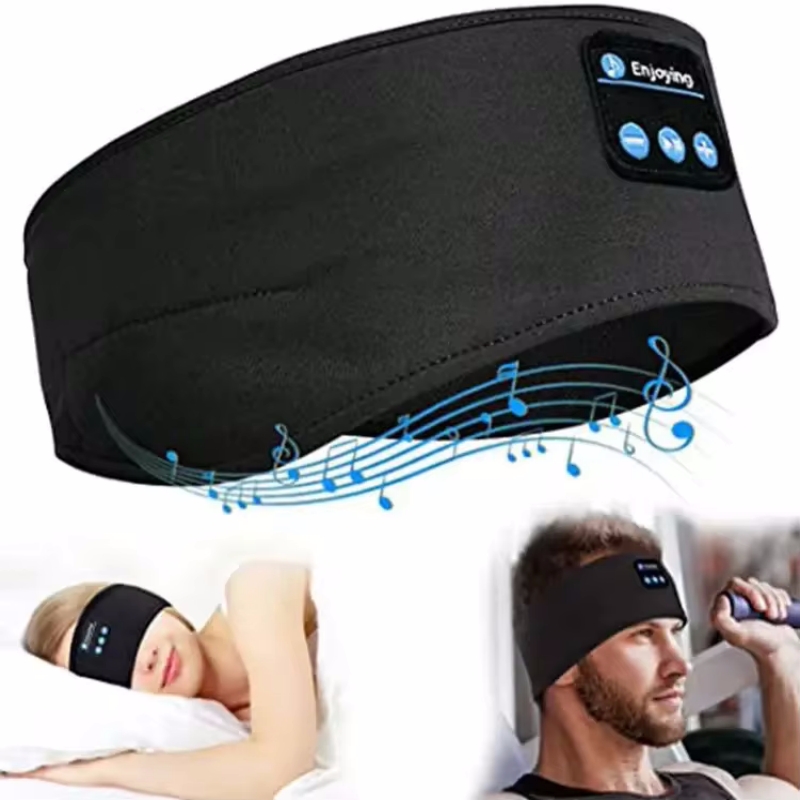 Sleep Mask Headphones Bluetooth - หน้ากากนอนหลับบลูทูธหูฟังนอนแบบคาดศีรษะบางนุ่มยืดหยุ่นสบายชุดหูฟังเพลงไร้สาย Eye Mask สําหรับ Side Sleeper
