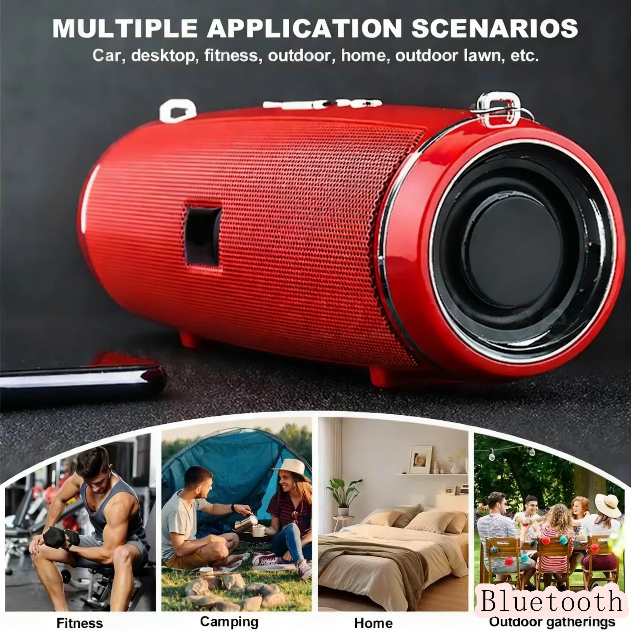 Portable Bluetooth Speaker Waterproof Ipx7 - ลำโพงบลูทูธแบบพกพา 200W IPX7 กันน้ำกลางแจ้ง HIFI ลำโพงเสาซับวูฟเฟอร์สเตอริโอลำโพงวิทยุเอฟเอ็มทีเอฟ