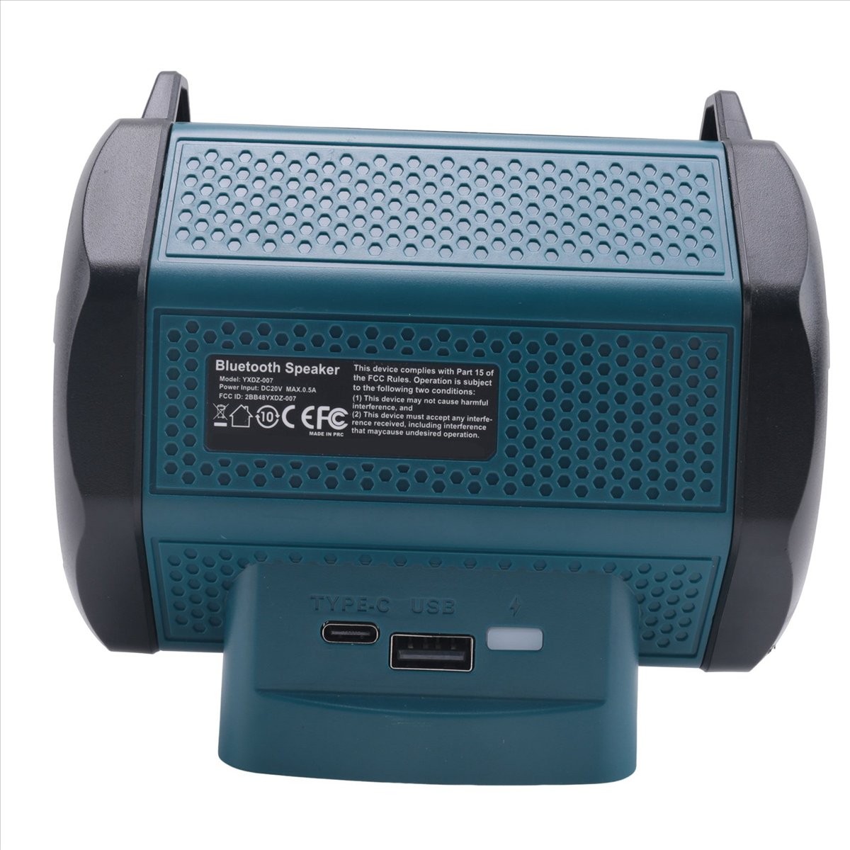 Speakers - *X07A ลำโพงบลูทูธไร้สายแบบพกพาสำหรับแบตเตอรี่ลิเธียมไอออนของบ๊อช 18-20V พร้อมพอร์ต USB Type-C