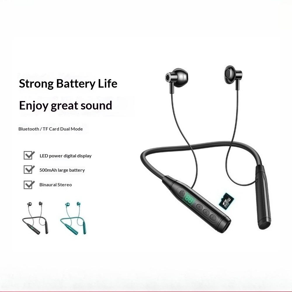 Bone Conduction Running Headphones - หูฟังไร้สายแบบคล้องคอ บลูทูธ 5.3 คุณภาพเสียงสูง ตัดเสียงรบกวน รุ่นใหม่
