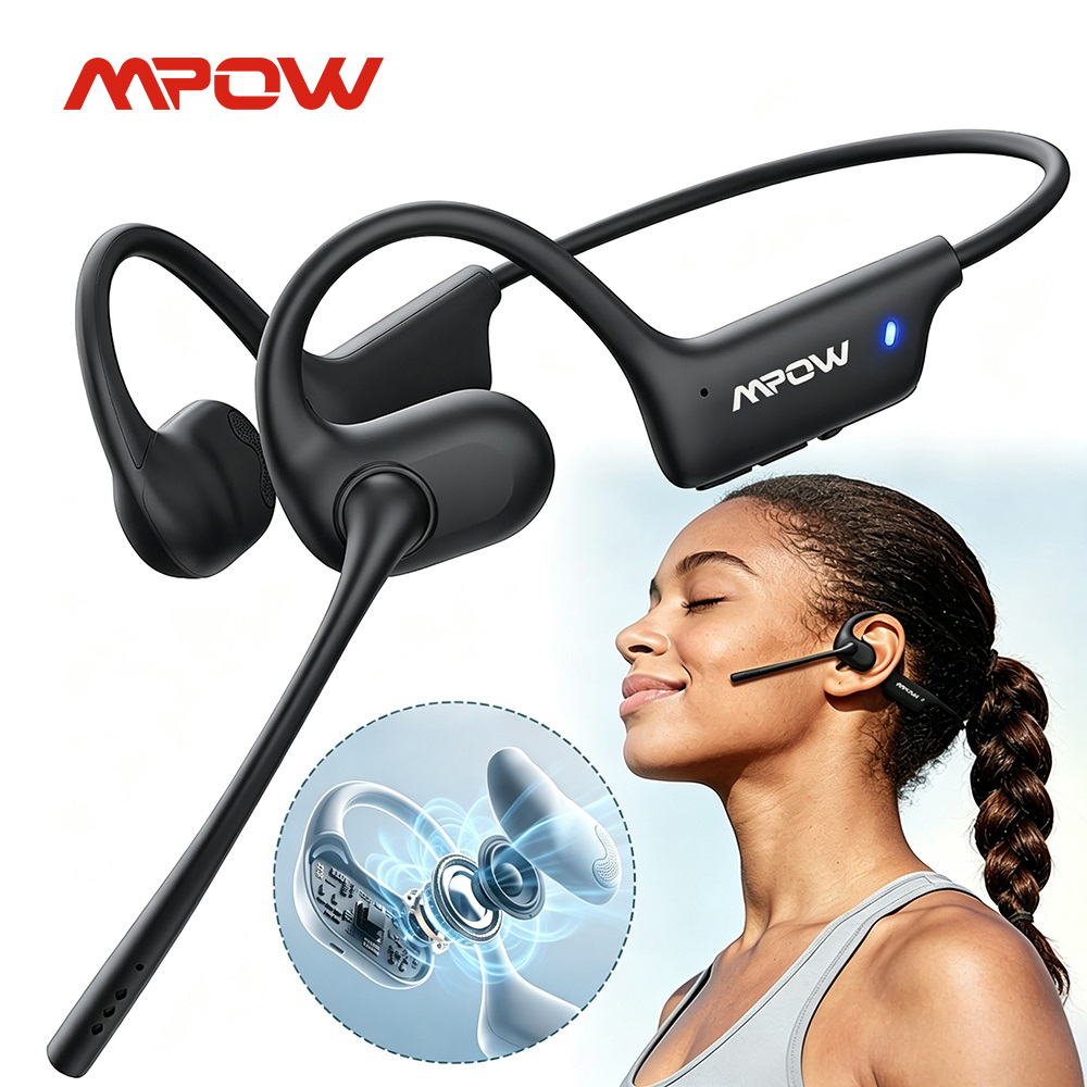 Open Ear Air Conduction Headphones - หูฟัง Mpow O1 แบบเปิดหูสำหรับเล่นกีฬา หูฟังไร้สายแบบ Air