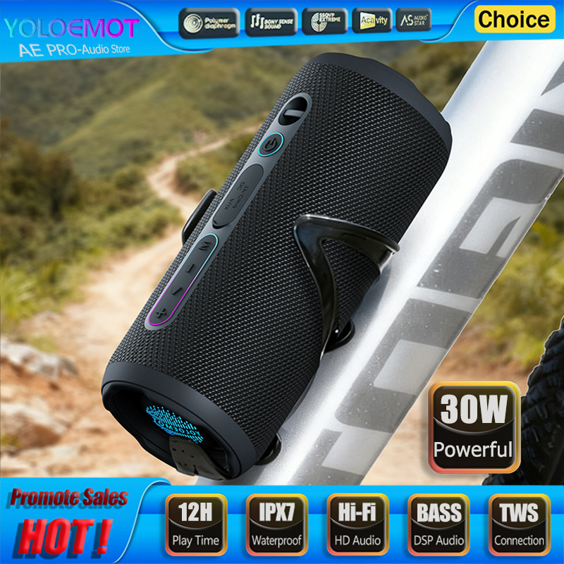 30W ลำโพงบลูทูธแบบพกพาไร้สาย E - Portable Bluetooth Speaker Waterproof Ipx7 บทวิจารณ์และราคา