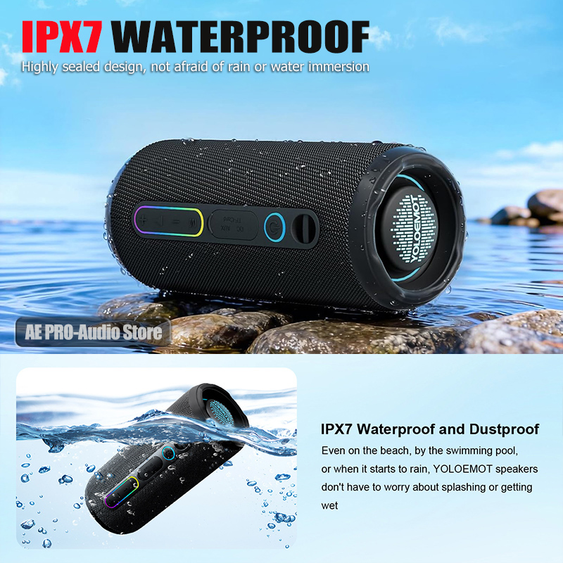 30W ลำโพงบลูทูธแบบพกพาไร้สาย E - Portable Bluetooth Speaker Waterproof Ipx7 บทวิจารณ์และราคา
