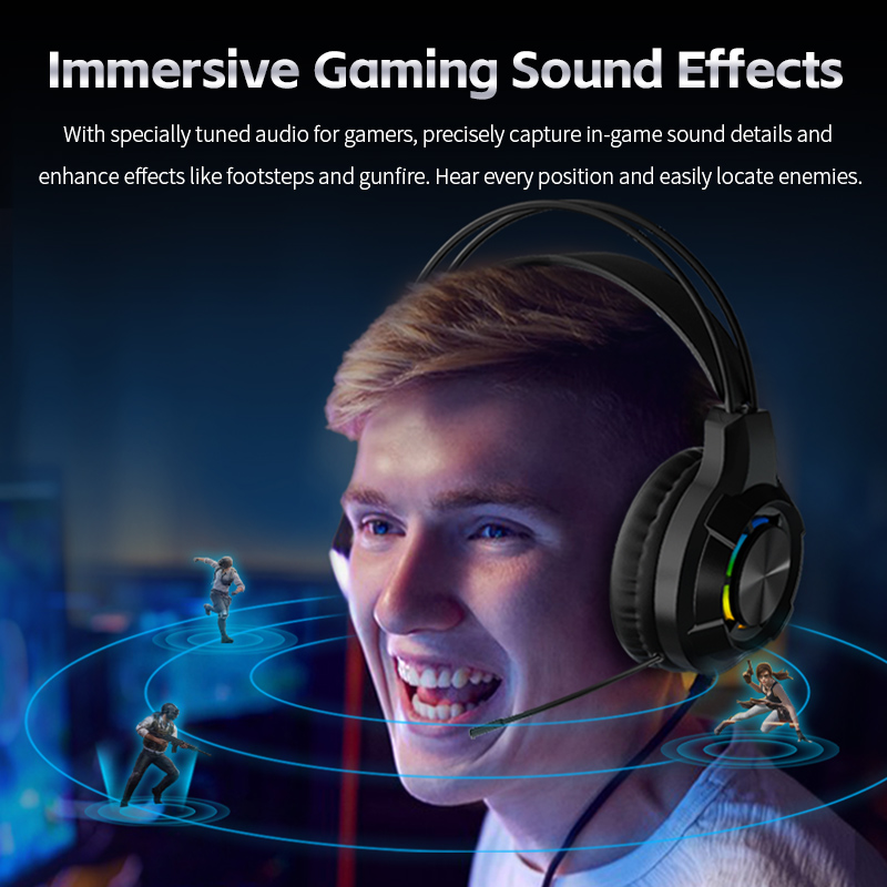 ชุดหูฟังสำหรับเล่นเกมตัดเสียงร - Gaming Headset With Mic Rgb บทวิจารณ์และราคา
