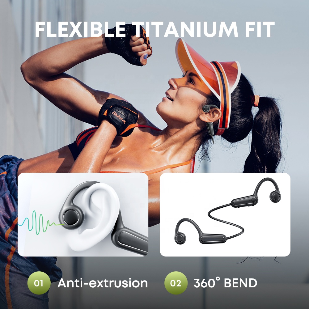 หูฟังไร้สายสำหรับเล่นกีฬา BT 5 - Bone Conduction Running Headphones บทวิจารณ์และราคา