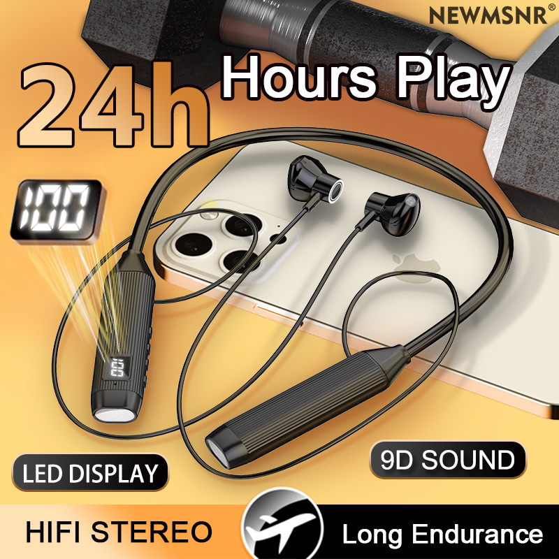 TWS จอแสดงผล LED ซุปเปอร์พาวเว - Magnetic Neckband Sports Earphones บทวิจารณ์และราคา