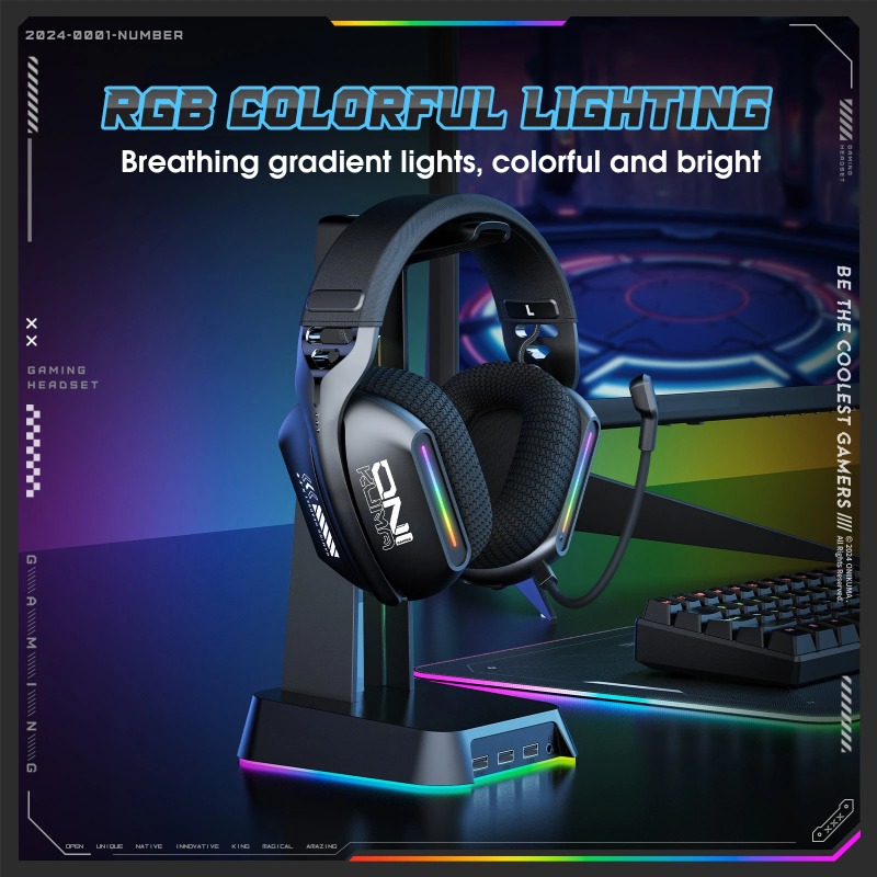 หูฟังเกมมิ่งไร้สาย ONIKUMA GT8 - Gaming Headset With Mic Rgb บทวิจารณ์และราคา
