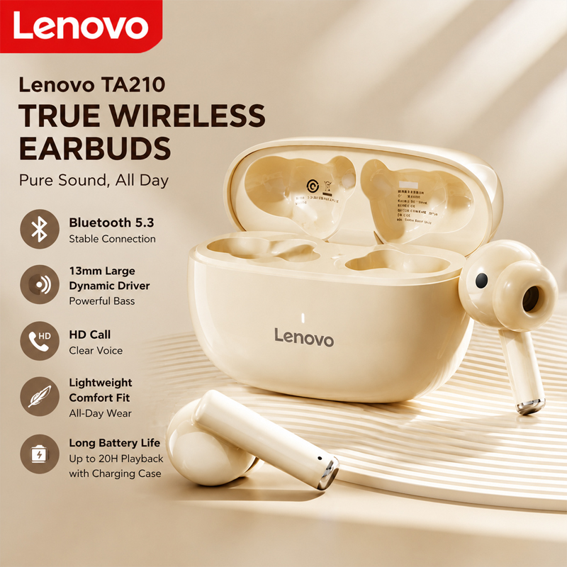 หูฟังบลูทูธไร้สาย Lenovo TA210 - Anc Wireless Over Ear Headphones บทวิจารณ์และราคา