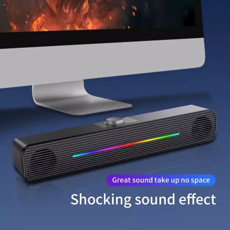 E-1407 ลำโพงไร้สายพร้อมไฟ RGB  - Rgb Computer Soundbar For Pc บทวิจารณ์และราคา