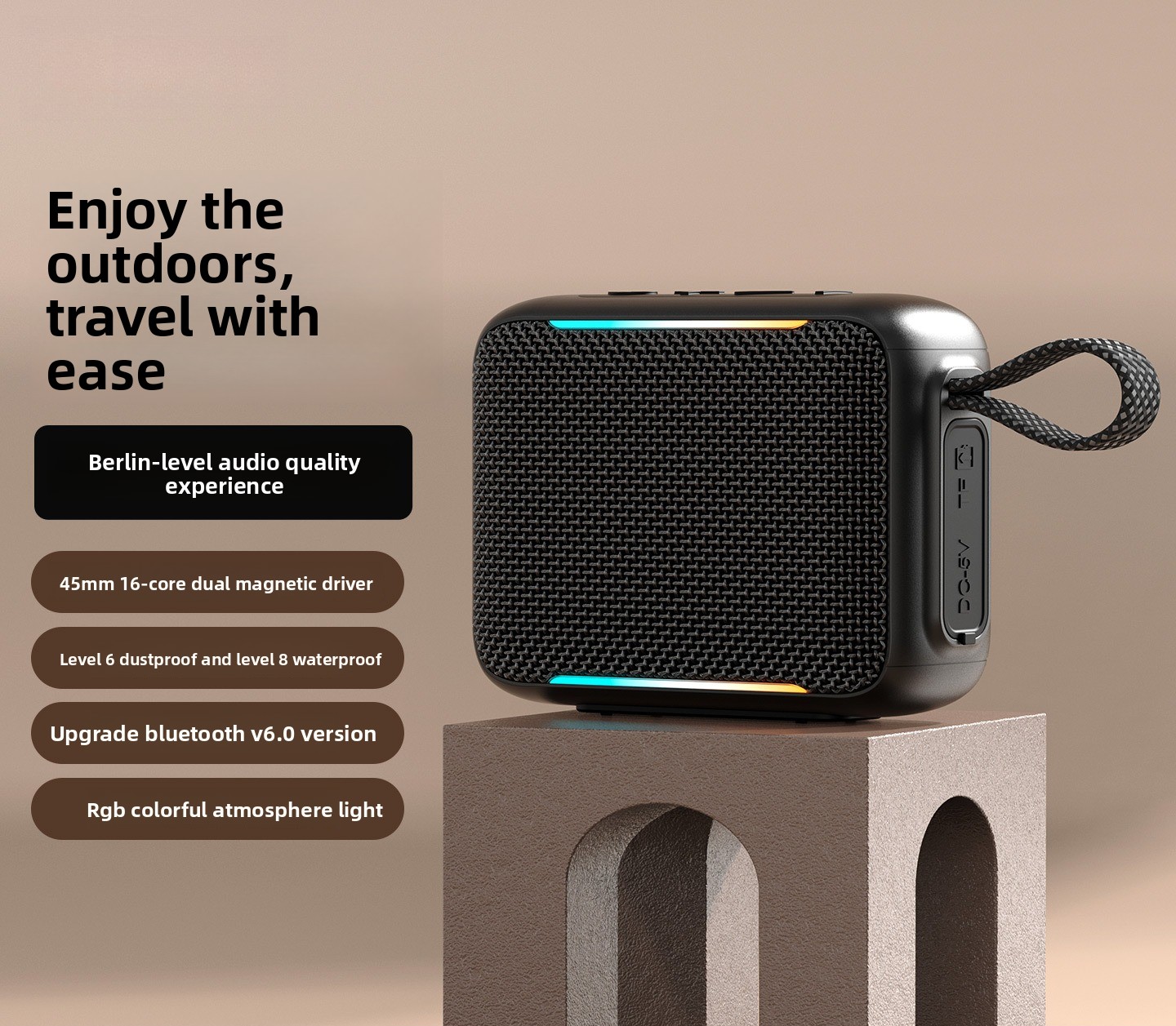 ลำโพงบลูทูธแบบพกพาสำหรับใช้งาน - Portable Bluetooth Speaker Waterproof Ipx7 บทวิจารณ์และราคา