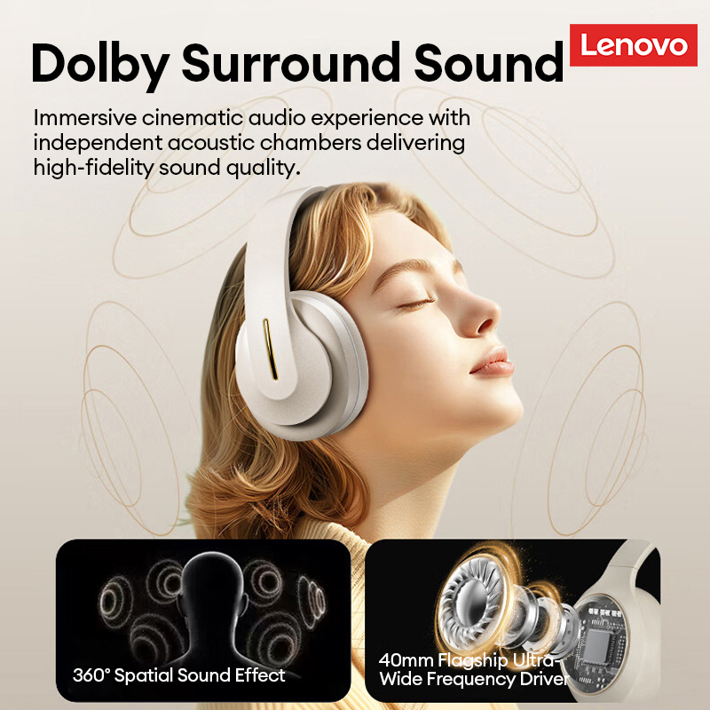 เลอโนโว บลูทูธ 6.0 ชุดหูฟังแบบ - Anc Wireless Over Ear Headphones บทวิจารณ์และราคา