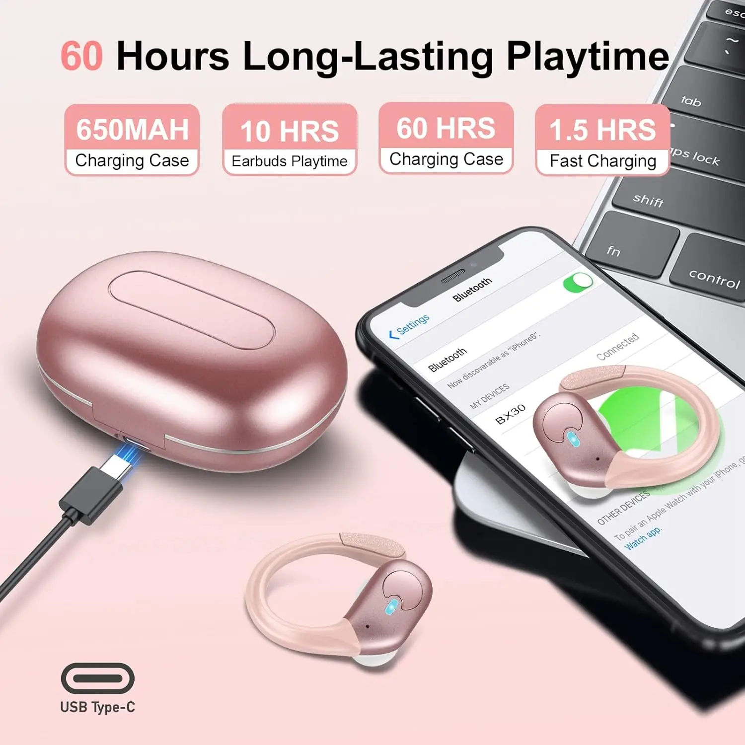 หูฟังบลูทูธ BX30 รุ่น 6.0 กันน - Type C Wired Earphones With Mic บทวิจารณ์และราคา