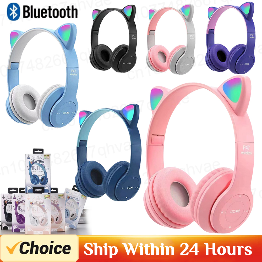 หูฟังบลูทูธไร้สาย P47M สำหรับเ - Gaming Headset With Mic Rgb บทวิจารณ์และราคา