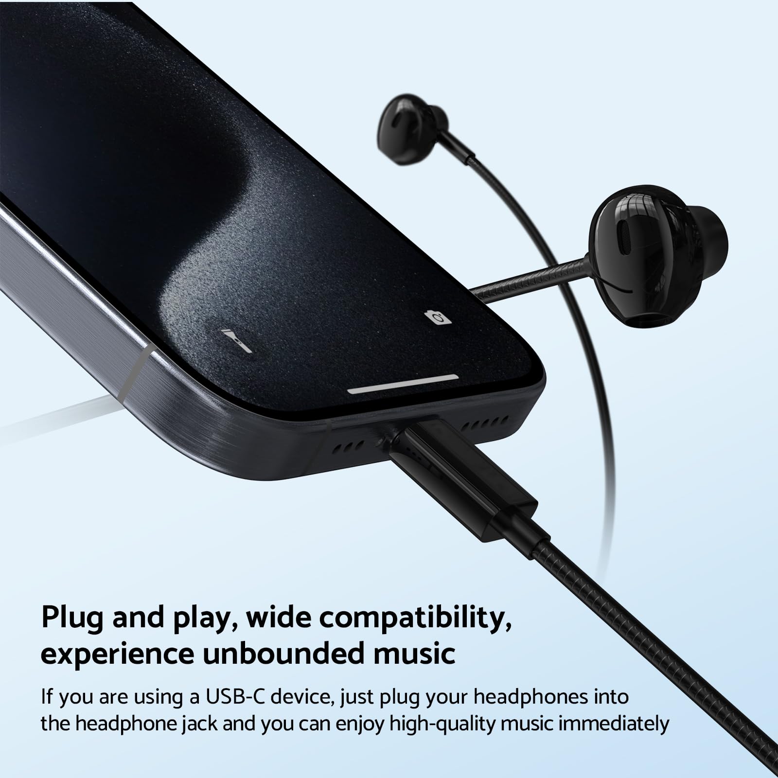 หูฟังแบบมีสาย Type C 3.5 มม. เ - Type C Wired Earphones With Mic บทวิจารณ์และราคา