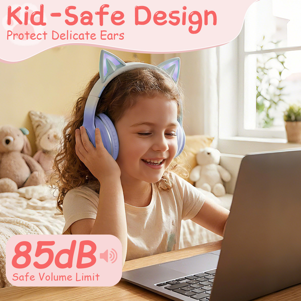 หูฟังไร้สายรูปหูแมวน่ารักคาวาอ - Cat Ear Bluetooth Headset Led บทวิจารณ์และราคา