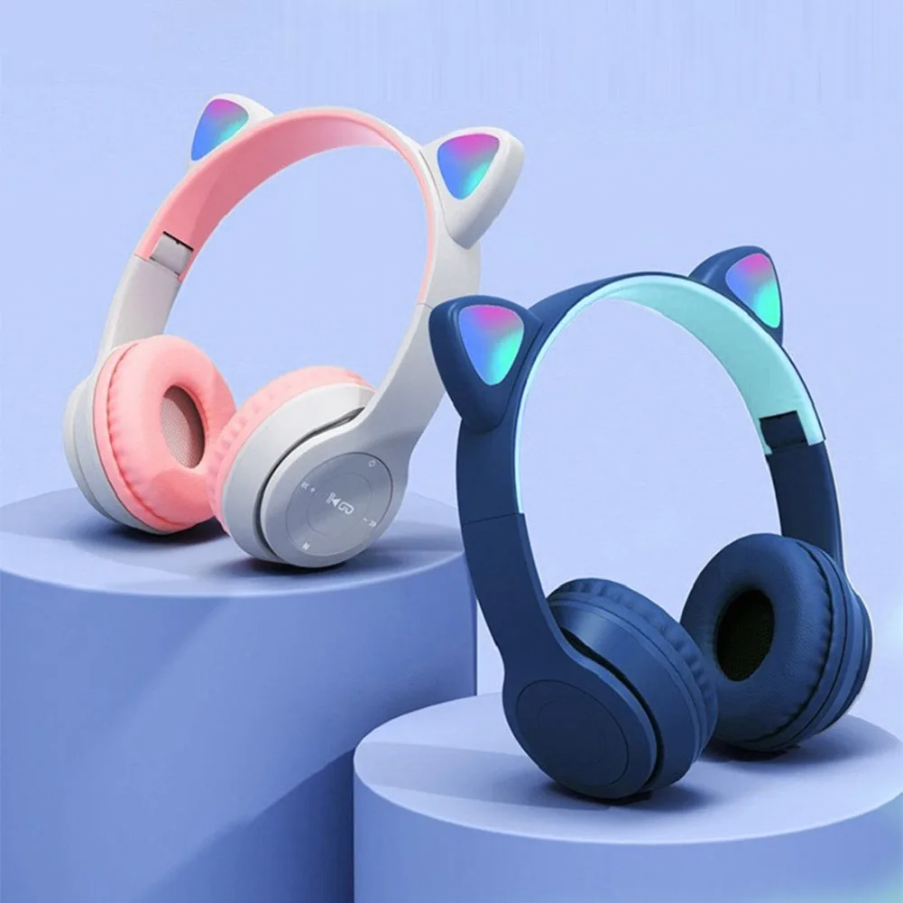 หูฟังไร้สายรูปหูแมวน่ารักพร้อม - Cat Ear Bluetooth Headset Led บทวิจารณ์และราคา