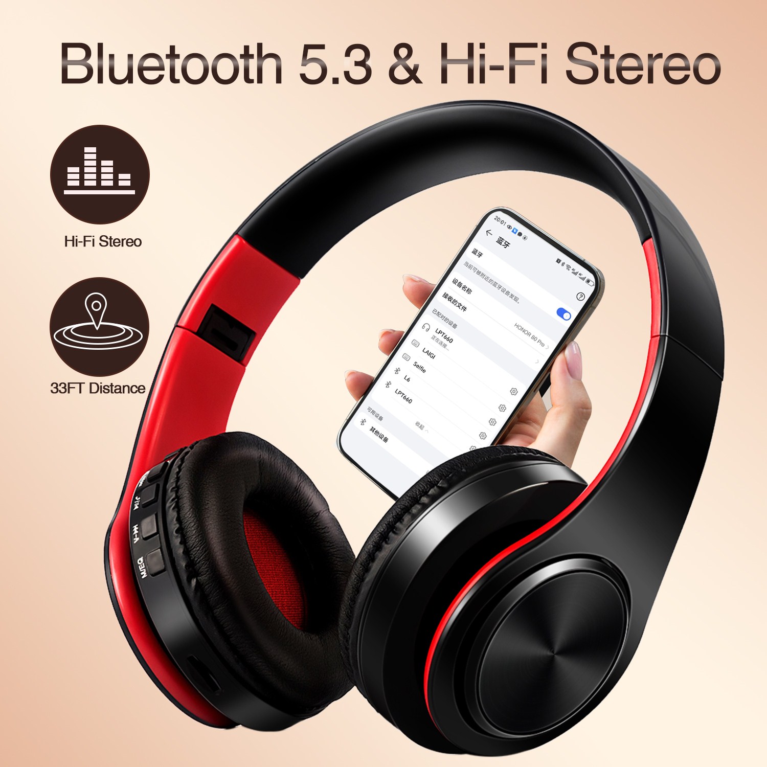 CATASSU หูฟังบลูทูธหูฟังชุดหูฟ - Anc Wireless Over Ear Headphones บทวิจารณ์และราคา
