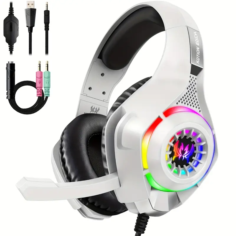 หูฟังเกมมิ่งสำหรับพีซี, PS4, P - Gaming Headset With Mic Rgb บทวิจารณ์และราคา