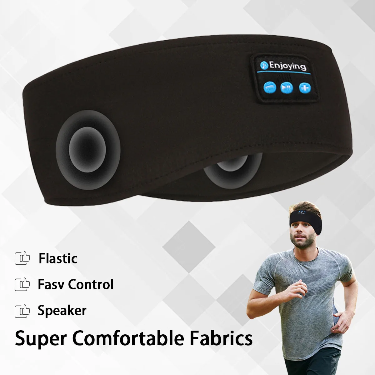 หูฟังบลูทูธแบบสปอร์ตสำหรับนอนต - Sleep Mask Headphones Bluetooth บทวิจารณ์และราคา